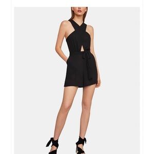 BCBG wide leg halter romper